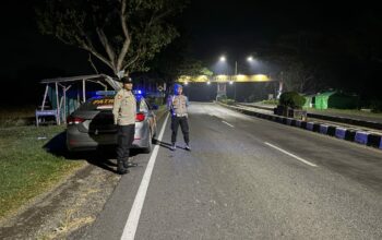 Polsek Kediri Intensifkan Patroli Blue Light di Jalur Rawan BIL Lombok Barat