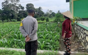 Bhabinkamtibmas Montong Are Dukung Ketahanan Pangan Lewat Pendampingan Petani